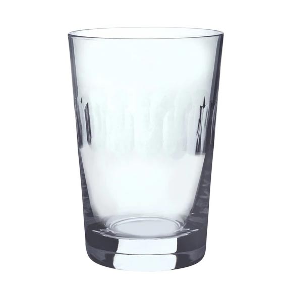 Set of Six Crystal Tumblers Lens Design