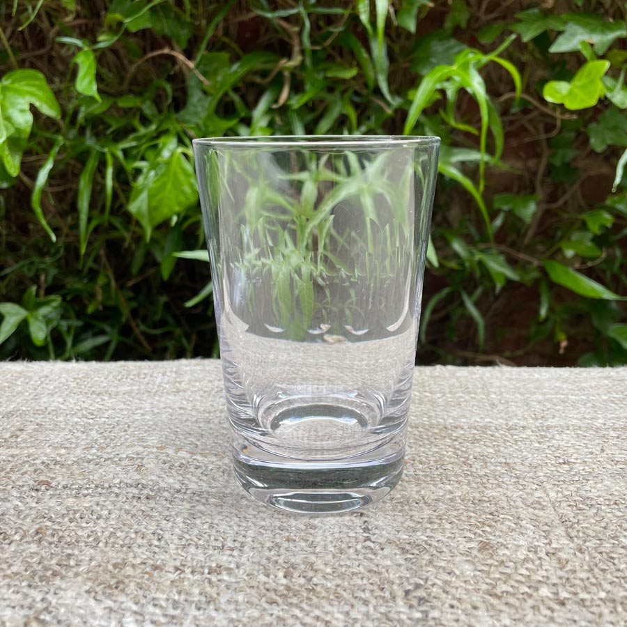 Set of Six Crystal Tumblers Lens Design