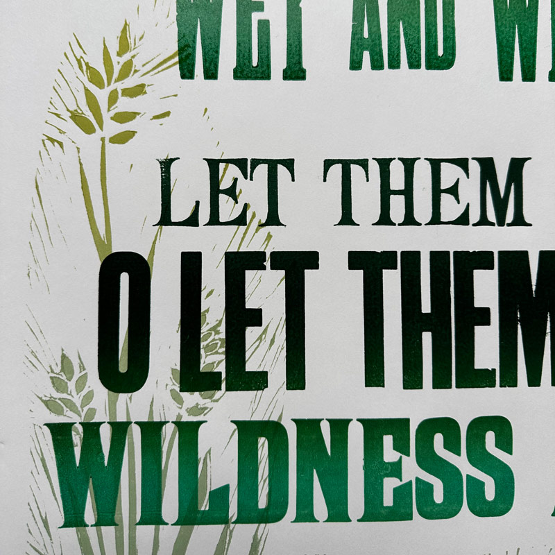 Wildness, Letterpress Poster