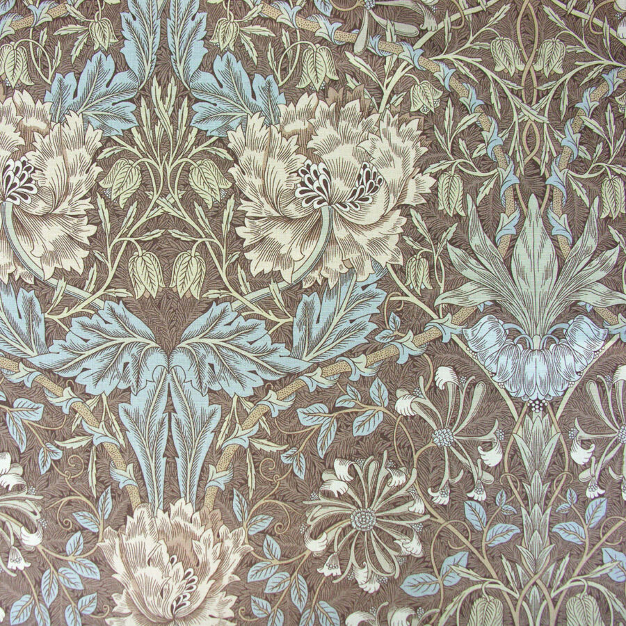 William Morris Honeysuckle & Tulip - Brown and Blue