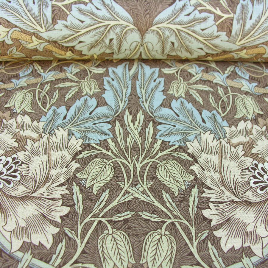 William Morris Honeysuckle & Tulip - Brown and Blue