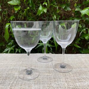 Set of Six Crystal Wine Glasses - Lens Design - Image 3