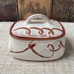 Erica Taylor Low Butter Dish - White ETBU2 - Image 1
