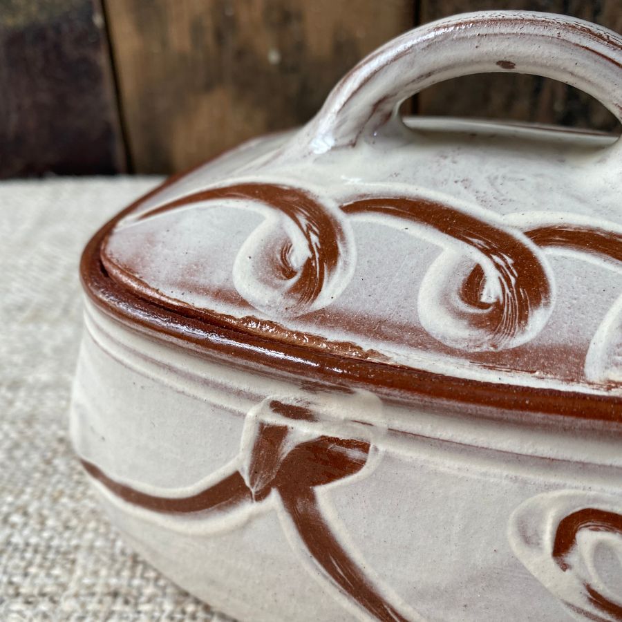 Erica Taylor Low Butter Dish - White ETBU2