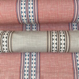 Extra Wide Aztec Stripe - Red Indigo - Image 4