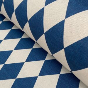 Harlequin Fabric diamond design in blue