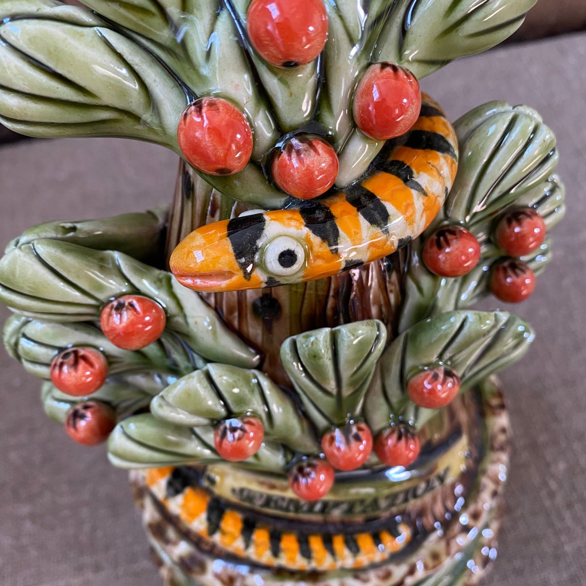 Paul Young Slipware Temptation Serpent Floral Base - Image 2