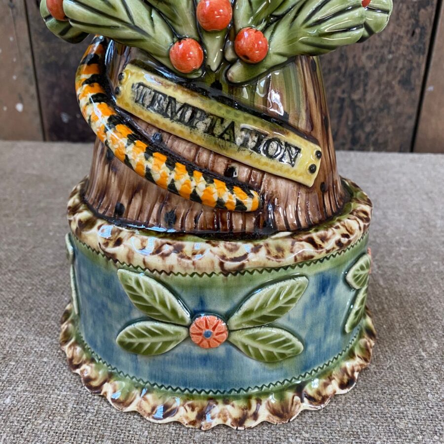 Paul Young Slipware Temptation Serpent Floral Base