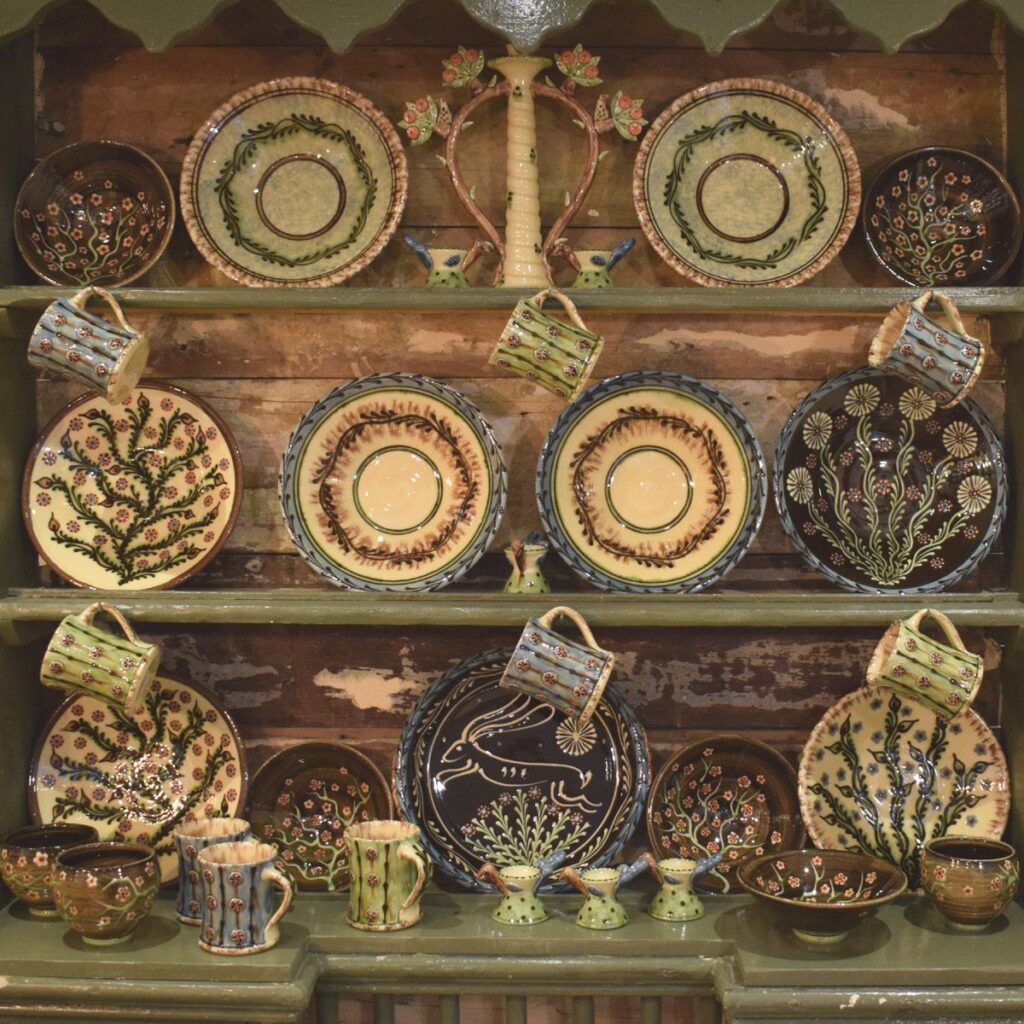 Paul Young Pottery on a dresser