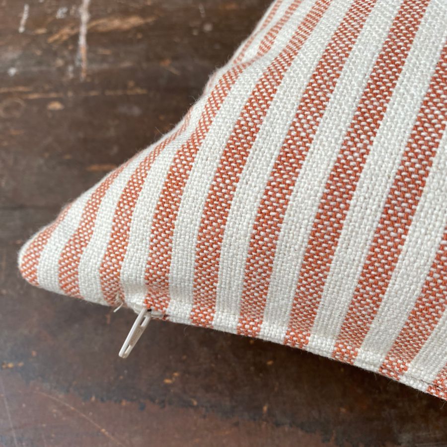 Uno Stripe Cushion - Brick