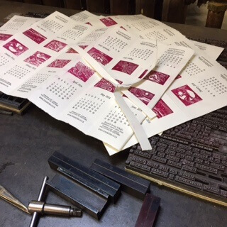 Letterpress Calendar