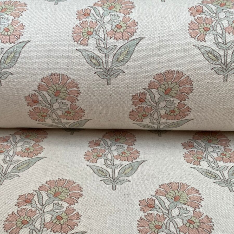 Extra Wide Fabric with a pink flower