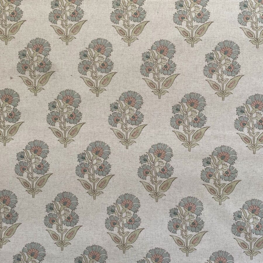 Extra Wide Fabric with a blue flower