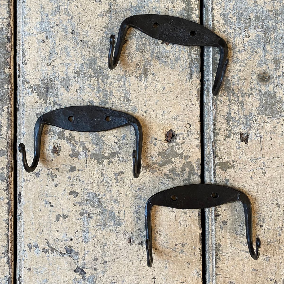 Forged iron double hooks