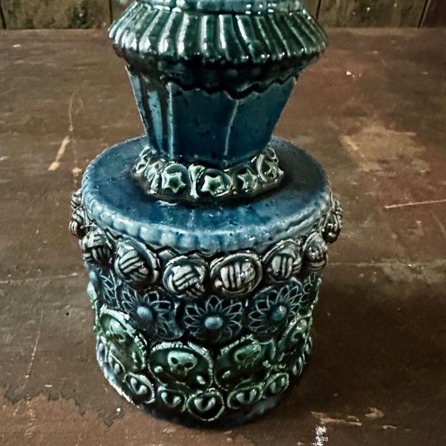 Inkwell Candlestick Skull SMICS3