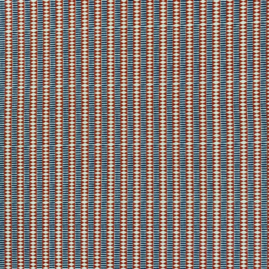 Mexica Stripe Red & Indigo