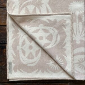 Papercut Flowers Wool Blanket Cream - Image 2