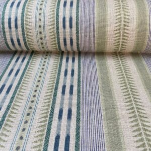 Extra Wide Caspian Stripe Indigo & Sage - Image 3