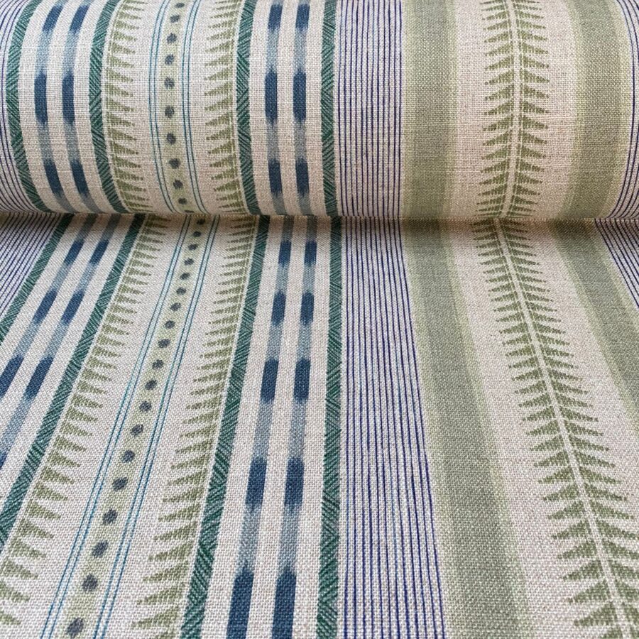 Extra Wide Caspian Stripe Indigo & Sage