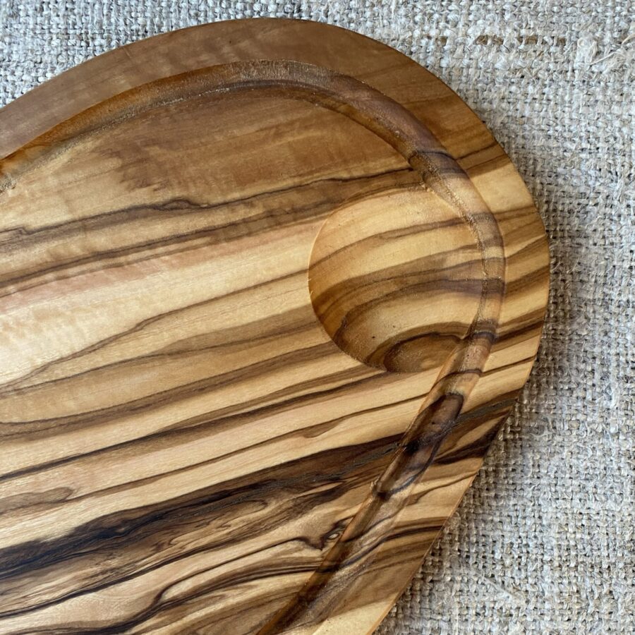 Olive Wood Serving Board with Indent