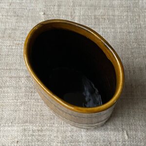 Erica Taylor Low Slipware Vase - Amber Ribbon ELTV - Image 3