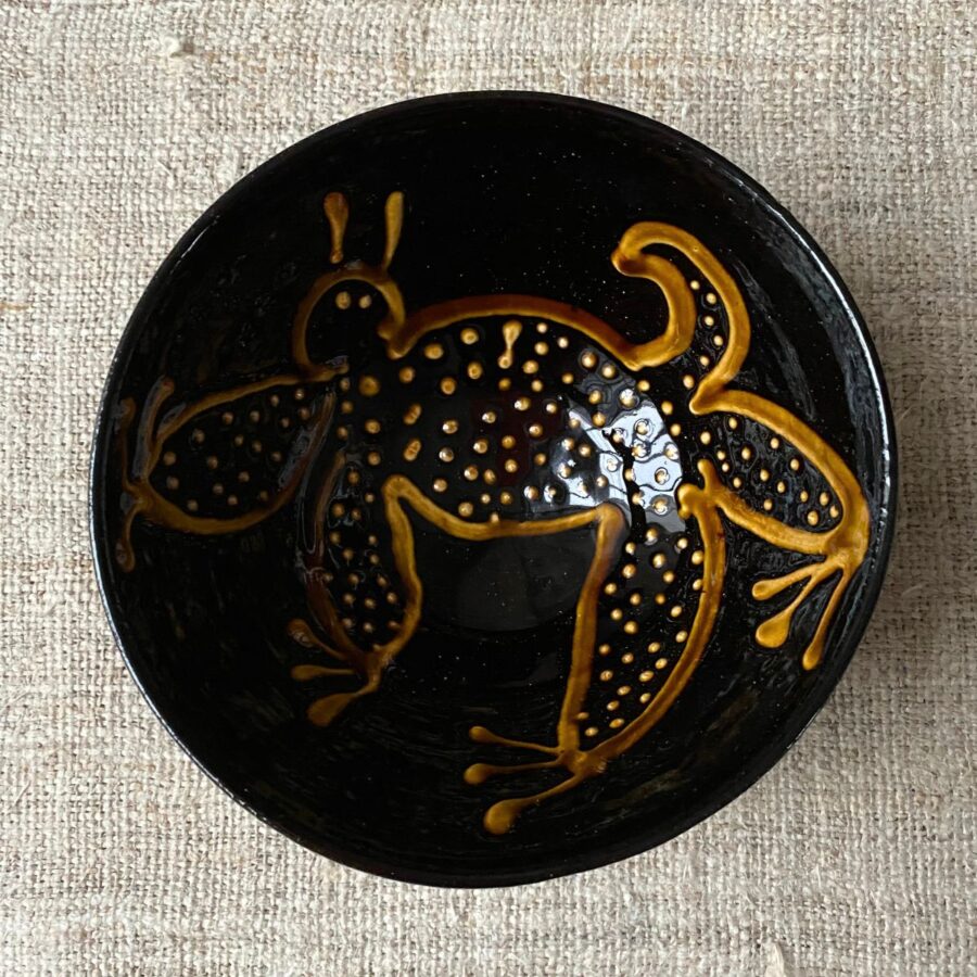 Erica Taylor Low Deep Footed Bowl - Black Creature ETDI3
