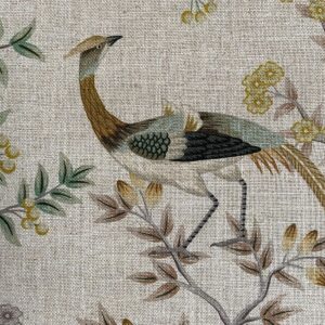 Tinsmiths Extra Wide Chinoiserie design curtain fabric on a roll