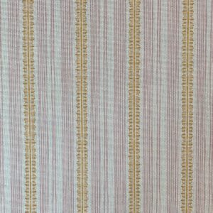 Tinsmiths Striped Feather Stripe Fabric on a roll in carnation pink & orange gold