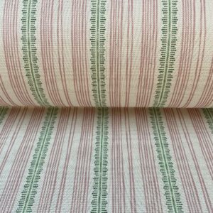 Feather Stripe Carnation Pink & Leaf Green - Image 3
