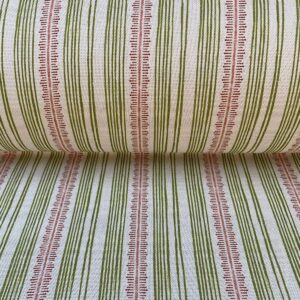 Feather Stripe Olive & Brick - Image 3
