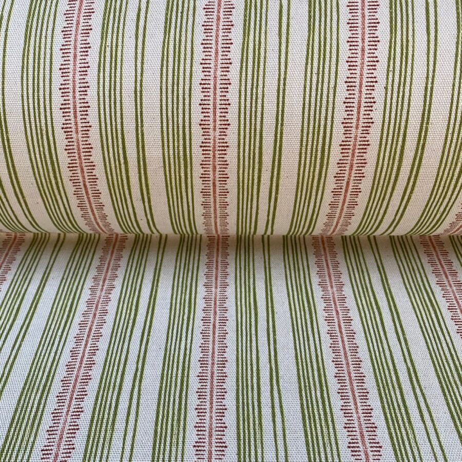 Feather Stripe Olive & Brick