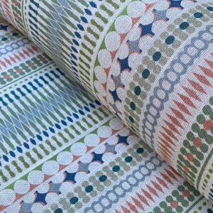Omega Stripe patterned Fabric on a roll from Tinsmiths