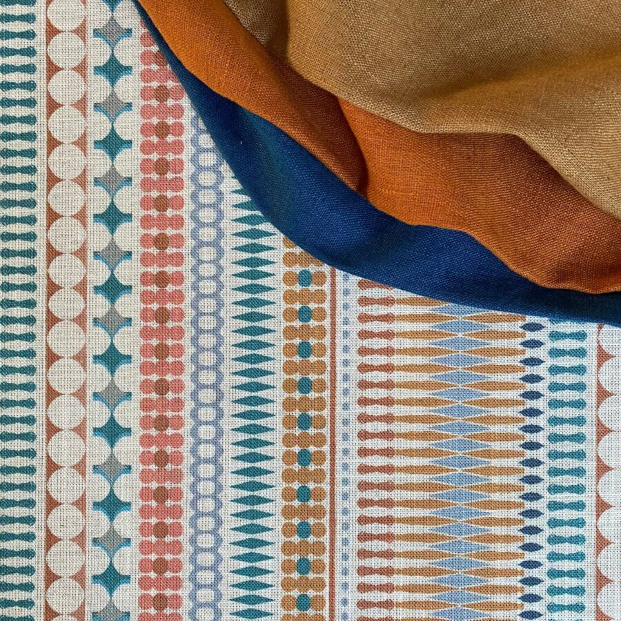Omega Stripe Teal & Buckskin
