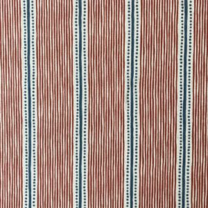 Red & Blue striped fabric at an angle