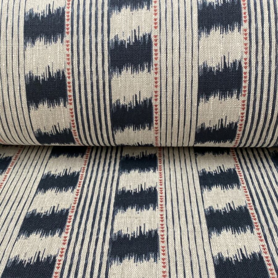 Otto Linen Stripe - Dark Indigo