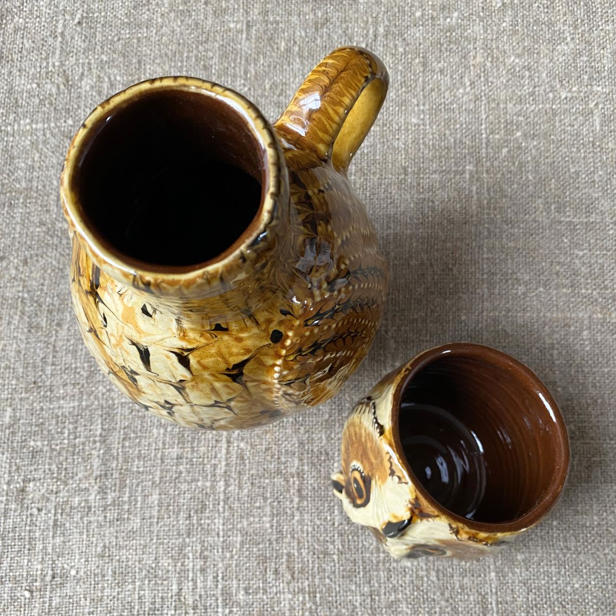 Carole Glover Long Eared Owl Cup & Jug CAOL6 - Image 3