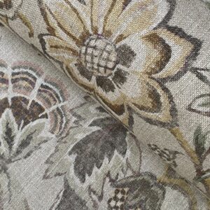 Extra Wide Marwari print linen-mix fabric on a roll