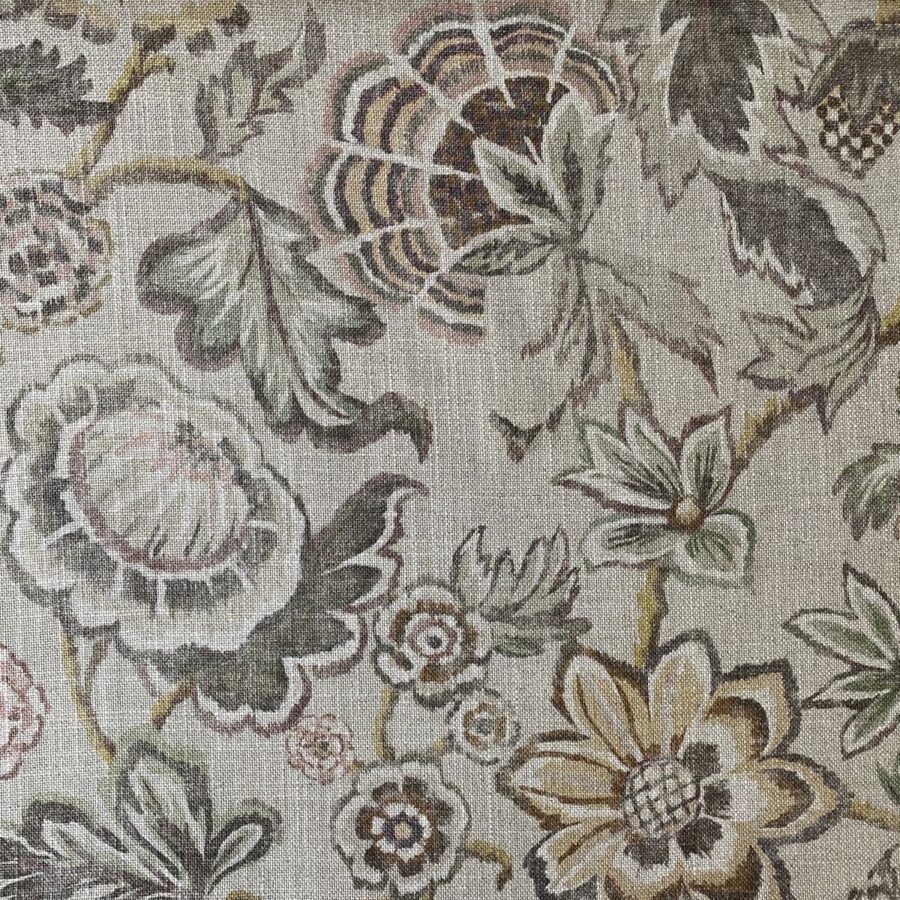 Extra Wide Marwari print linen-mix fabric on a roll