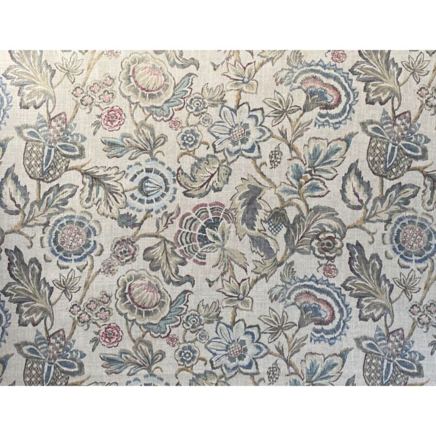 Extra Wide Marwari print linen-mix fabric on a roll