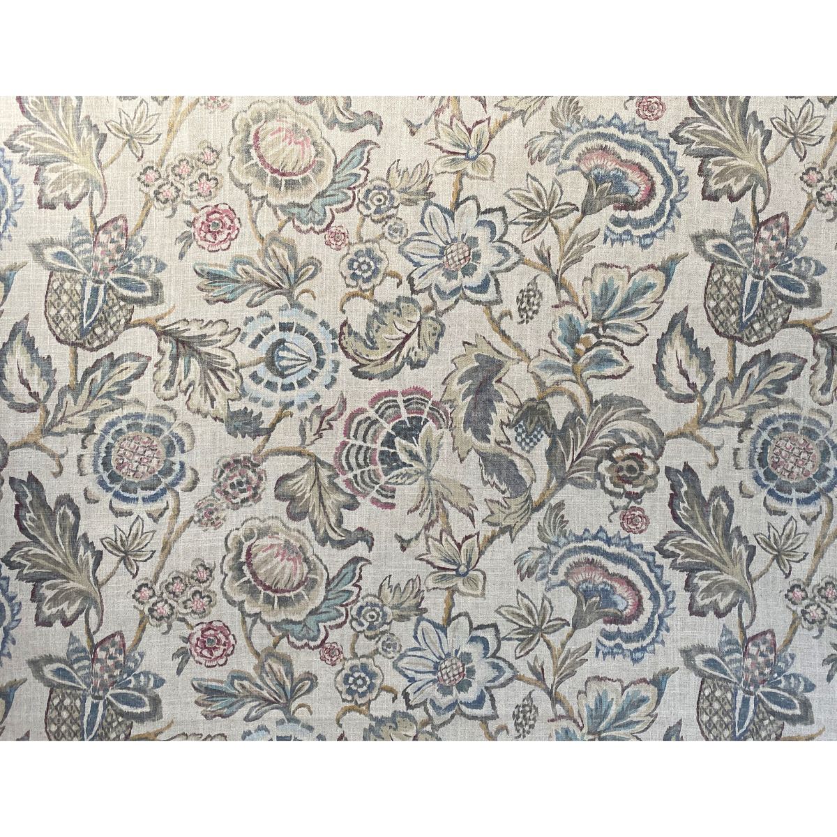 Extra Wide Marwari print linen-mix fabric on a roll