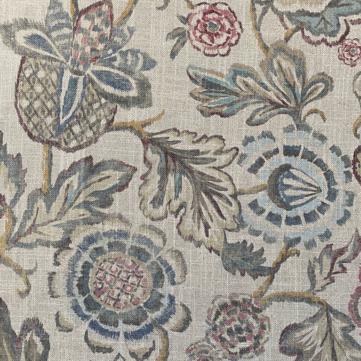 Extra Wide Marwari print linen-mix fabric on a roll