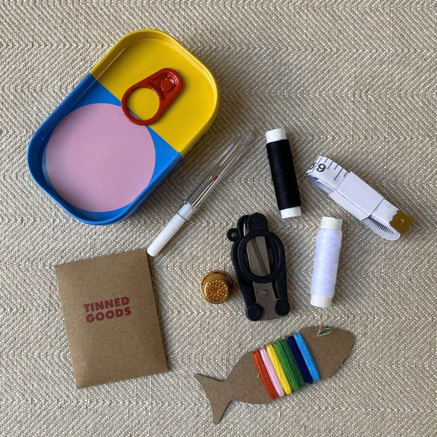 Tinned Goods Sewing Kit in a Tin
