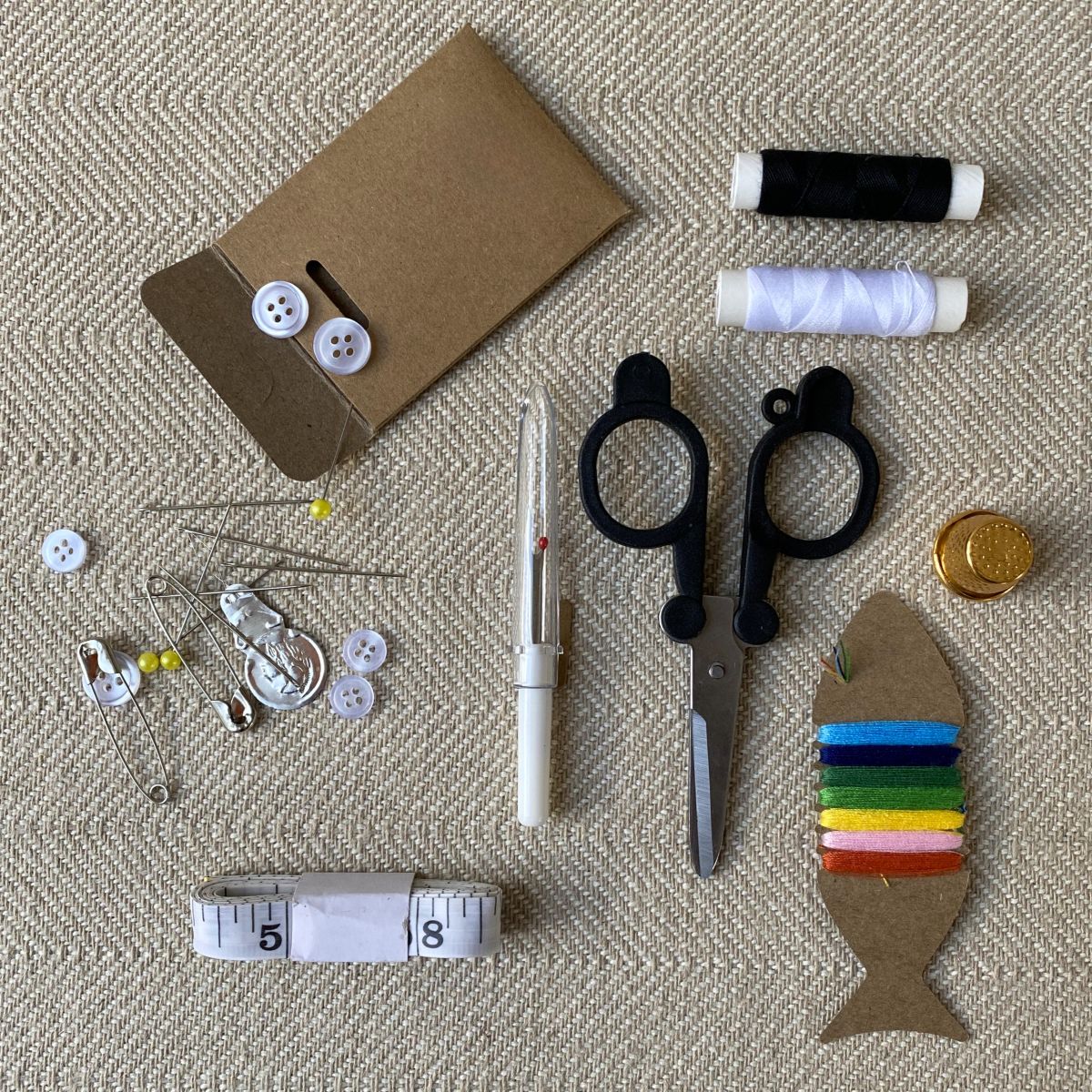 Tinned Goods Sewing Kit in a Tin