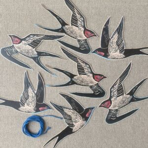 Angela Harding garland of paper swallows