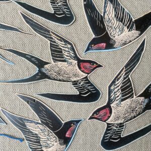 Angela Harding garland of paper swallows