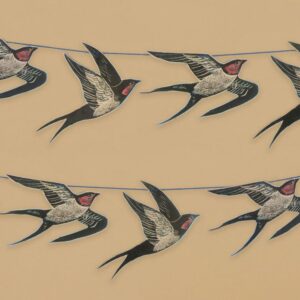 Angela Harding garland of paper swallows
