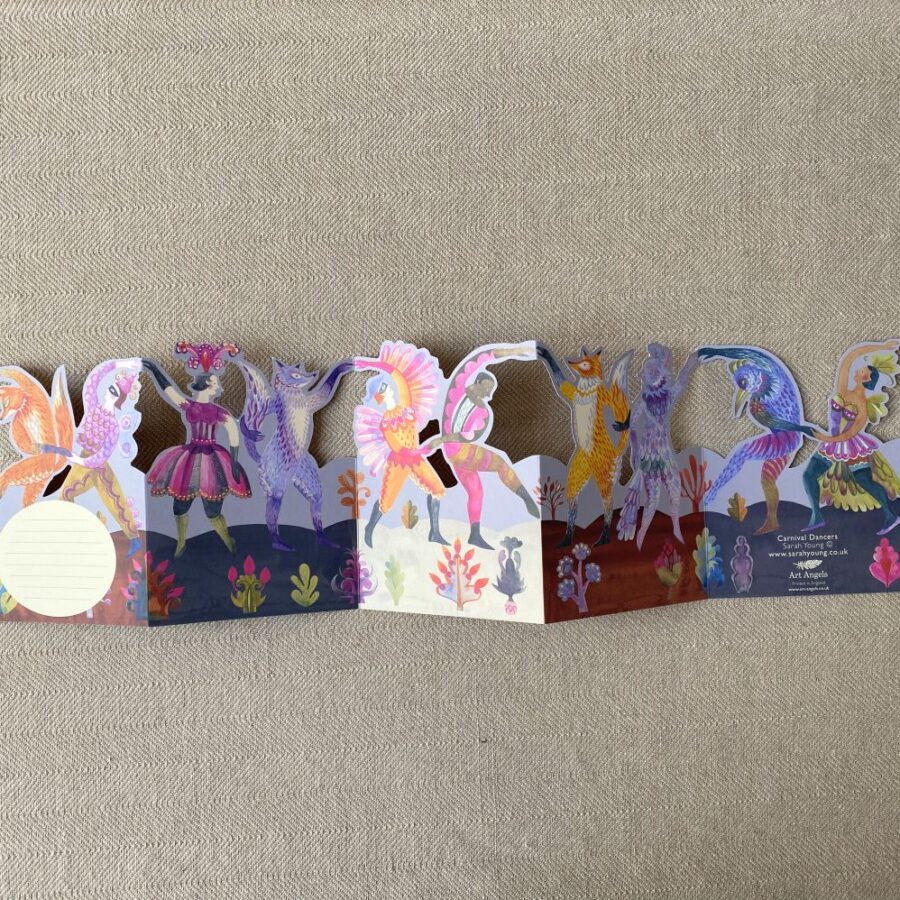 Sarah Young Concertina Card - Carnival Dancers