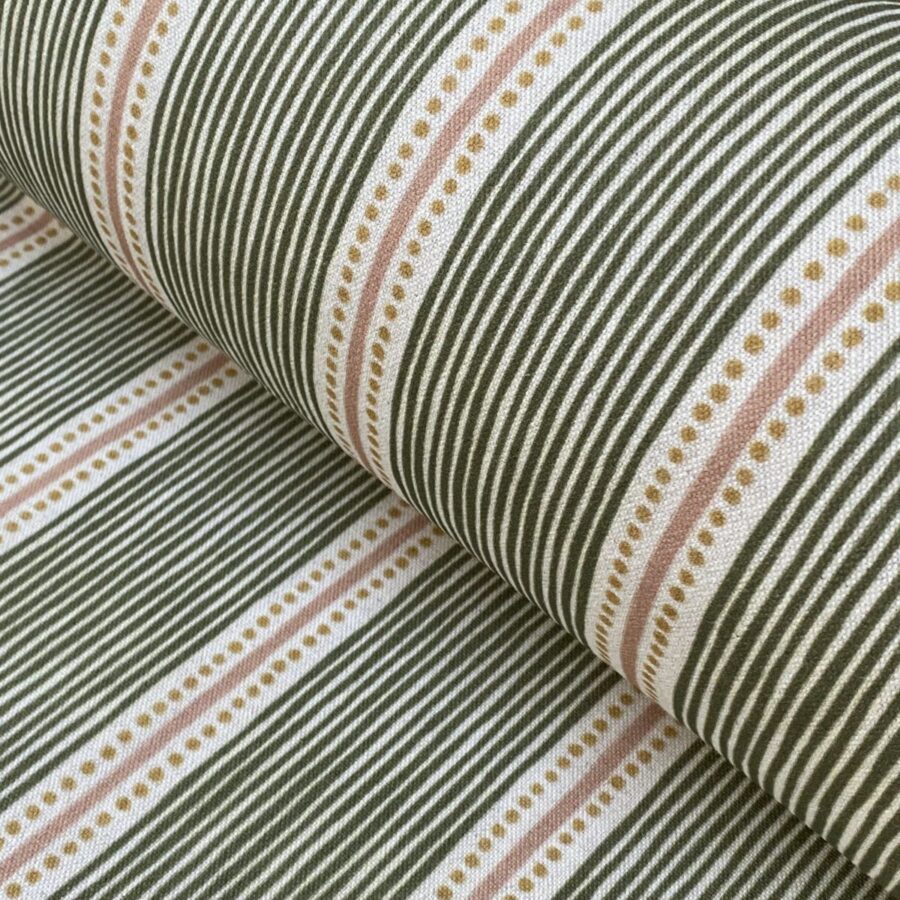 Extra Wide Avebury Stripe fabric Leaf