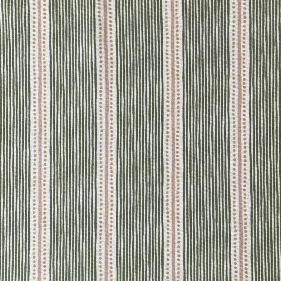 Extra Wide Avebury Stripe fabric Leaf