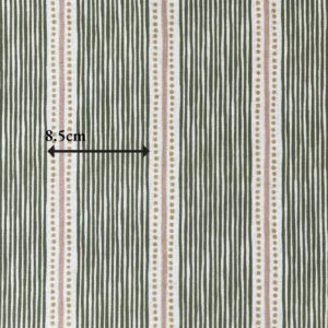 Extra Wide Avebury Stripe fabric Leaf